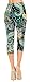 VIV Collection One Size Print Capri Leggings, Rainforest Paisley