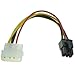 EatingBiting（R）5pcs 4 Pin Molex to 6 Pin PCI-Express PCIE Video Card Power Converter Adapter Cable 18cm/7.08inch Connector A:4-Pin Molex LP4 Connector B:6-Pin PCI Express(PCI-E)