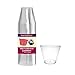 Party Essentials Disposable 9 oz Party Punch Cups | Old Fashioned Tumblers | Cocktail Glasses, 50 Count, Clear, Hard Plastic