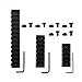 LIRISY M-Lok Picatinny Rail, 5/7/13 Slot Aluminum Picatinny Rail Sections for M-Lok System, Pack of 3 (5/7/13 Slot)