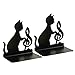 DYQWT Book Nonskid Bookends Art Bookend,1Pairs,(Black 2 style)