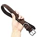 Brown Leather Dog Collar - Best Quality, Heavy Duty and Genuine Soft Leather - Unique Weave Effect - For Medium to Large Dogs