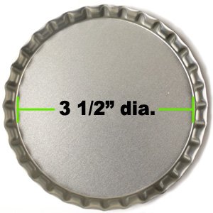 25 Super Duper Jumbo Chrome Bottle Caps Huge Extra Big Silver XXXL