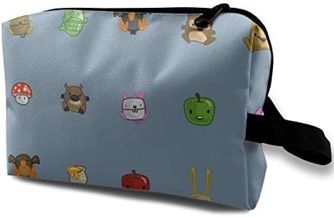 Animalpattern_2936 Travel Cosmetic Bag For Women Brushes Toiletry Jewelry Waterproof Women Girl Rose Gold