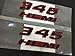 Yoaoo 2x OEM Red Frame 345 HEMI Emblem Badges Alloy 3d Logo for HEMI Dodge Challenger Chrysle 300c Red Line