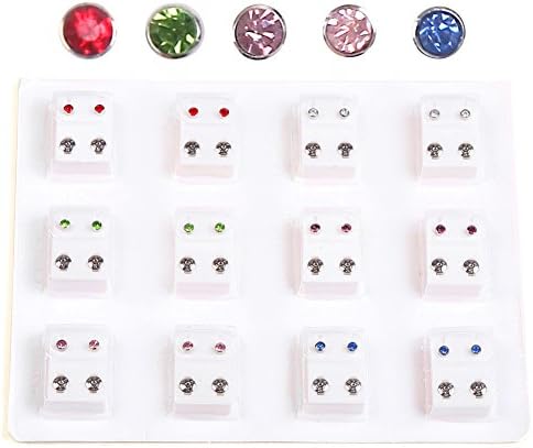 2013newestseller 24pcs Ear Piercing Gun Earing Ear Stud Cuff Earrings (Multicolor)