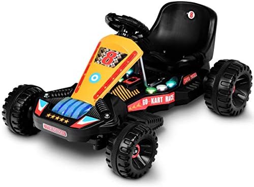 Maycost Electric Powered Go Kart Kids Ride on Car 4 Wheels Black