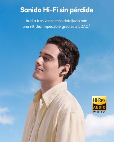 Baseus EP10 Pro Audífonos Inalámbricos Bluetooth con Cancelación de Ruido Adaptativa, EQ Adaptativo, LDAC Hi-Res, 6 Micrófonos IA, 55H Batería, IP55, Bluetooth 6.0 (Negro)