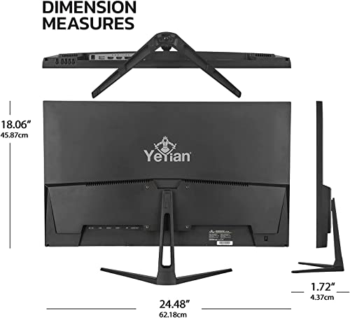 YEYIAN ODRAZ 27 inch IPS Panel HDR 4K UHD Slim Bezel PC Gaming Monitor 3840x2160, 1 Billion Colors, 99% sRGB, 300cd/m2, 1000:1, 60Hz 5ms, 16:9, 178°, G-Sync, FreeSync, DP/HDMI/USB, Speakers, VESA