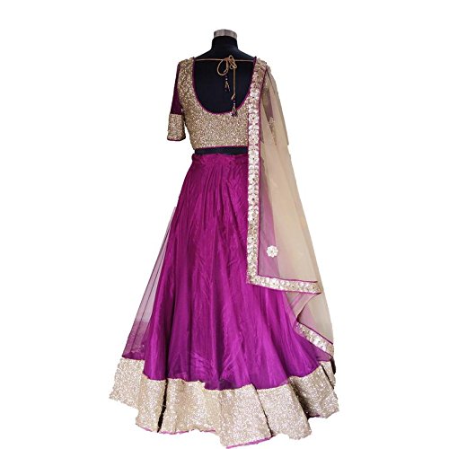 purple sequence lehenga set