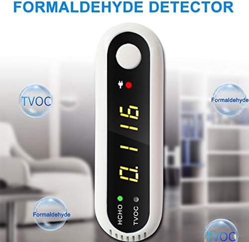 Abboard Indoor Air Quality Monitor Formaldehyde Detector, Air Quality Monitor, USB CO2 Carbon Dioxide Air Quality Monitor Data Logger Meter LCD Detector