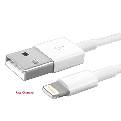10 Pack â€“ 3â€™ft iPhone lightning charging cable of 8 Pin to Data syncing Charging Cord High Speed Charging Compatible with iPhone 5, 5c, 5s,6,6 Plus, 6s, 6s plus, 7, 7 plus, iPad Mini (White).