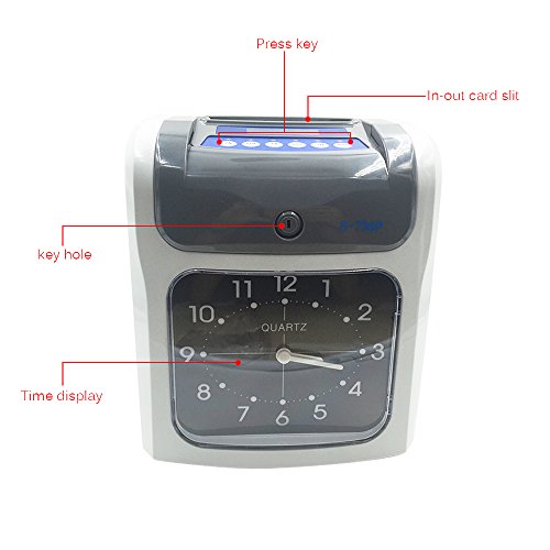NATAMO Time Clock Electric Time Recorder Time Card Machine Time