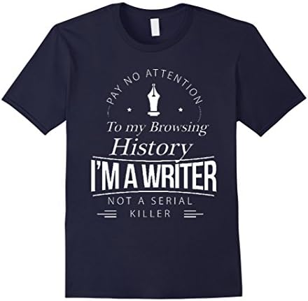 Men's I'm A Writer Not A Serial Killer Writers Gift T-Shirt 2XL Navy