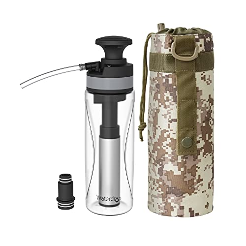 Waterdrop Water Purifier Bottle Camping with Ceramic Filter, Portable