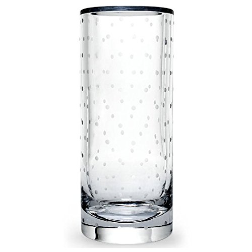 Kate Spade Larabee Dot Crystal 10" Cylinder Vase, 5.65 LB, Clear The