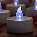 Mars LED Tea Lights - 24 Cool White Unscented Tealight Candles Bonus Decor Rose Petals - 1.4x1.4