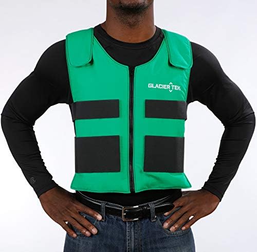 Glacier Tek Sports Cool Vest with Set of 8 Nontoxic Cooling Packs