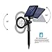 Solar Lights, 2-in-1 Waterproof 4 LED Solar Spotlight Adjustable Wall Light Landscape Light Security Lighting Dark Sensing Auto On/Off for Yard Garden Driveway Pool Area(2 Pack)