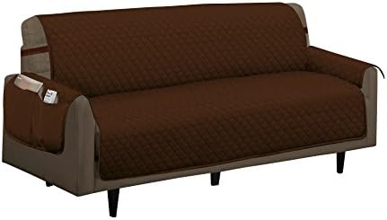 Home Sweet Home Quilted Slip Cover Furniture Protector (Sofa, Brown)