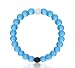 Blue Bracelet with Two Day Shipping Mud from Dead Sea Water from Mount Everest (Medium, Blue)