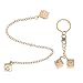 Lucky DICE Costumes Charms Jewelry for HAN Solo Cosplay (Chain Cube + Key Chain) Gold
