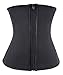 YIANNA Latex Waist Trainer for Women Tummy Control Zipper Underbust Corset Cincher Hourglass Body Shaper