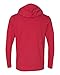 Anvil A987 Adult Lightweight Long-Sleeve Hooded Tee - Red44; 3XL