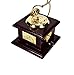 diollo Indian Handmade Wooden Brass Vintage Style Gramophone Showpiece Antique Gift for Home Decor, Wedding