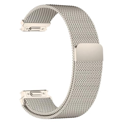 TJCENXIN 22mm Titanium Stainless Steel Magnetic Watch Band for Women Men, Push-Button Quick Release Metal Watch Strap Mesh Milanese Loop Wristband Replacement Bracelet at Amazon
