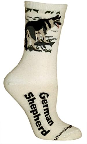 Wheel House Designs German Shepherd Women's Argyle Socks (Shoe size 6-8.5)