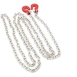 LCX Racing 1/10th RC Crawler Car CNC Machined Metal Tow Chain w/Hook for RC Car RC Crawler RC Truck RC Trailer Realistic Tools