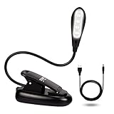 Gosund BL01 Desk Lamp Book Light Clip on Table Light 4 LED Dimmable Brightness Flexible Night Light