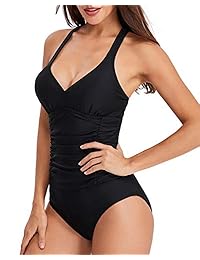 Haivido - Trajes de baño de una pieza con cuello en V y trajes de baño para mujer