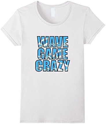 Women's Wave Game Crazy Fitted T-Shirt Small White