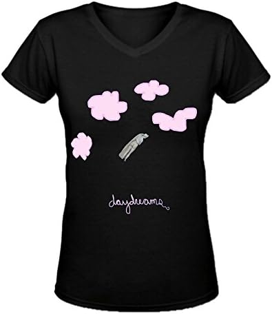 Bunny Angle Gnash Daydreams Casual ladies V Neck T-Shirt Black