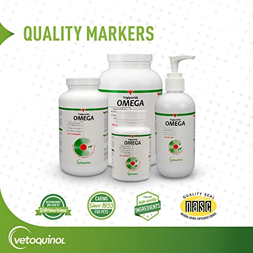 Vetoquinol Triglyceride Liquid Omega 3 Supplement for Dogs and Cats