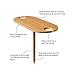 Tovolo Outdoor Wine Holder Bamboo Table, Holds 2 Wine Glasses, Collapsible Table With Ground Stake, Outdoor Wood Table & Wine Glass Holder for Outdoor Entertaining