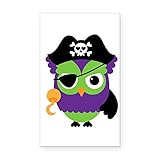 Rectangle Car Magnet Little Owl Pirate