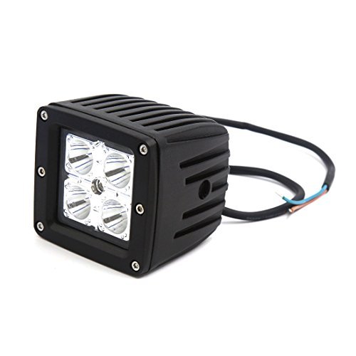 DealMux DC 12V 16W White 4 LED Working Light Offroad Spotlight Driving Lamp for Car
