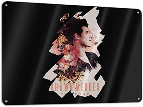 Nanjinqie Shawn Mendes Sign for Yard, Aluminum, Wall Signs Hall Cafe DIY Patterns Pictures, Sign Measures 11.8" X 7.9"