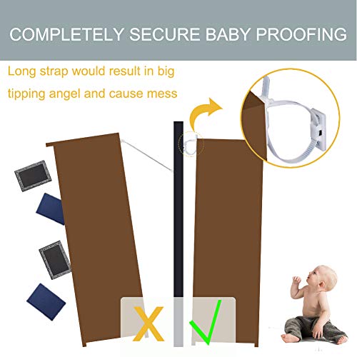 JJGoo 10 Sets Furniture Anchor Straps Baby Proofing Nylon Anti-Tip Furniture Anchors Attach Furniture to Wall, Child Safety Straps Earthquake Resistant Keeping Baby Pet Safety from Falling Furniture - Thumbnail 3