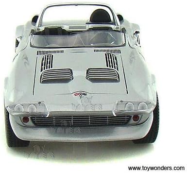 12842 Greenlight Fast &amp; Furious - Dom's Chevrolet Corvette Convertible Grand Sport (1963, 1:18, Silver) 12842 Diecast Car Model 1 18 Vehicle Toy Auto Automobile Metal