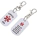 K9King 2 Pack Service Pet ID Tag-Dog Double Sided Federal Protection with Red Medical Alert Symbol - Support Animal Tags for Dogs and Cats - Pet Name Badge for Collars - Vests - Harnesses