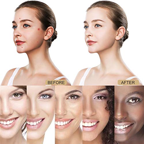 Liquid Foundation Cream, Concealer Cover Cream, BB Cream, Flawless Colour Changing Foundation Makeup Base Nude Face Liquid Cover Concealer, Universal for ALL Skin Types, SPF 15 Shell, 1.41 Fl Oz - Thumbnail 4