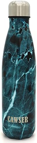 CAWSER 500ml-17oz Double Wall Vacuum Insulated Stainless Steel Water Bottle To keep Your Drinks Hot And Cold Perfect For Outdoor Sports Camping Mountain Bike. Powder Coating Process, Keep a Super Hand Feeling, Not Easy To Fall, Scratch Resistance, Easy To Clean