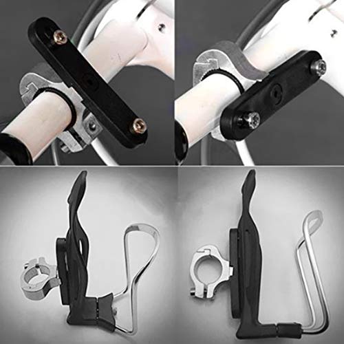 JIANKUN Adjustable Bike Water Bottle Cage,Lightweight Aluminum Alloy Bicycle Water Bottle Holder with Handlebar Mount Bracket (B-Type)