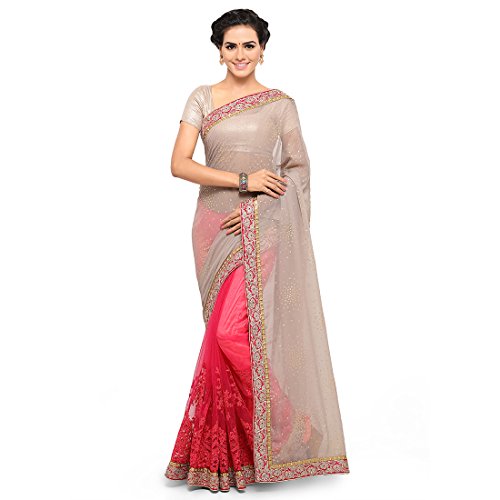 Li Te Ra Women's Designer Net Embroidered Saree
