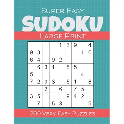 Buy Super Easy Sudoku Large Print Easy Sudoku Puzzle Book For Adults With Solutions Paperback Large Print August 4 2021 Online In Indonesia B09byn3xcg