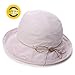 Siggi Womens UPF 50+ Cotton Linen Packable Bucket Sun Hats w/ Chin Cord Summer